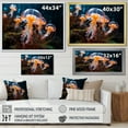 thumbnail image 4 of Designart "The Ocean s Glow Illuminated by Jellyfish II" Animals Floater Framed Canvas Wall Art, 4 of 7