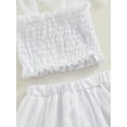 thumbnail image 5 of Bagilaanoe 2Pcs Little Girls Summer Clothes Toddler Sleeveless Crop Tops + Mesh Tutu Skirt 2T 3T 4T 5T 6T Kids Casual Skirt Set, 5 of 8
