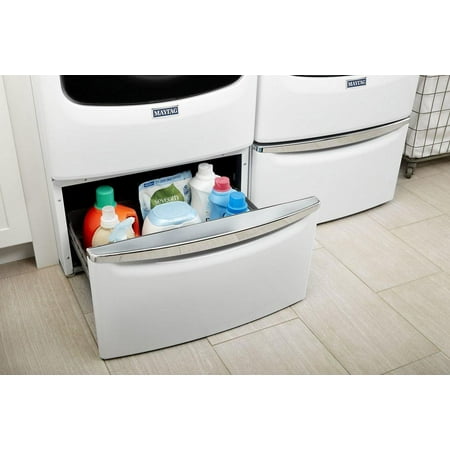 Maytag - Washer/Dryer Laundry Pedestal with Storage Drawer - White