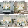thumbnail image 3 of Sunflowers Swag Valances for Windows, Kitchen Curtains 36 Inch Length 2 Panels Set, Yellow Floral Bees Green Leaves Watercolor Short Curtains for Small Windows Rod Pocket Cafe Curtains Drapes 28"x36", 3 of 8