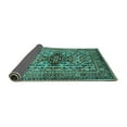 thumbnail image 2 of Ahgly Company Indoor Square Oriental Turquoise Blue Industrial Area Rugs, 8' Square, 2 of 4