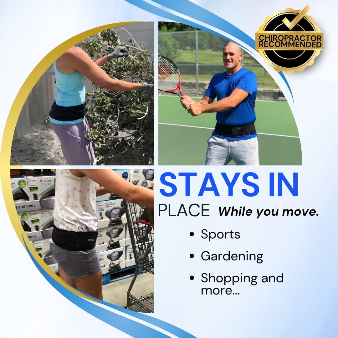 Sacroiliac Hip Belt, Adjustable Compression Support for Back, Hip & SI Joint Pain