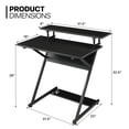 thumbnail image 4 of MoNiBloom Computer Desk and Chair Set, Comfy Swivel Task Chair Adjustable Height Breathable Mesh Study Chair, Standing Portable Laptop Workstation Table for Living Room Bedroom, 4 of 4