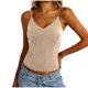 thumbnail image 1 of Camisetas de Manga Corta para Mujeres Camisola de Cuello en V en Forma de I Parte Trasera Plegada Yoga Tank Top Casual Poliéster Longitud Regular, 1 of 7