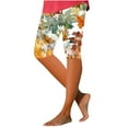 thumbnail image 2 of LOVZFMLL Capris d'Été Taille Haute pour Femmes Imprimés Assortis Ajustés Yoga Gym Multicolore S, 2 of 5