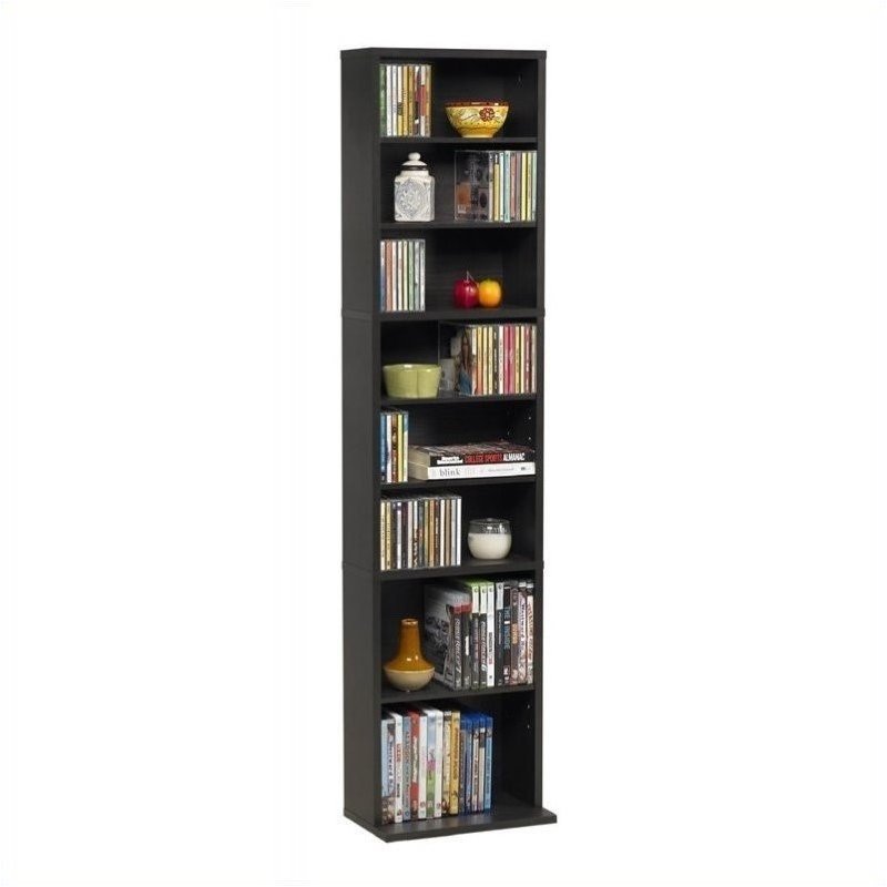 Pemberly Row 55" Slim Media Storage Tower in Espresso