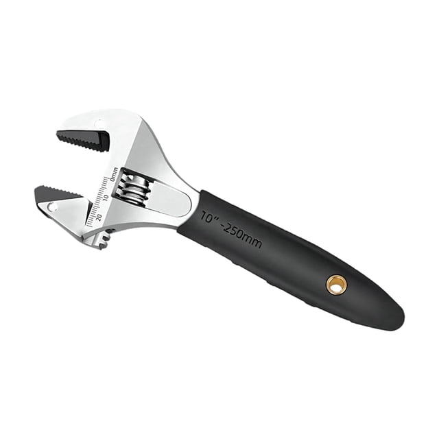 Llave Ajustable con Trinquete, Llave Ajustable Autoajustable, Llave Multifunción de Gran Apertura para Baño de 10 Pulgadas