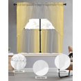 thumbnail image 3 of Yellow Gray Ombre Kitchen Curtains Set for Windows 3 Piece Cafe Curtains 24 Inch Length Swag Curtains Valances and Tier Set Modern Gradient Abstract Art Drapes for Bedroom Bathroom Living Room, 3 of 6