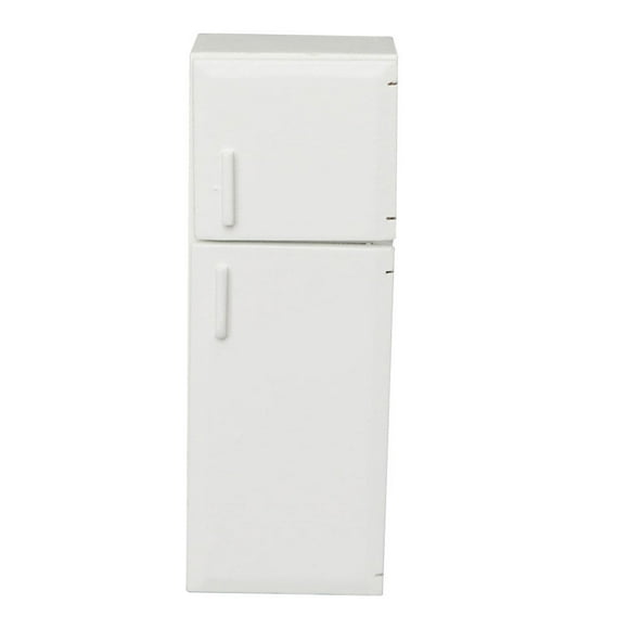 KAKOWELY Mini refrigerador para casa de muñecas, modelo de muebles de refrigerador de madera