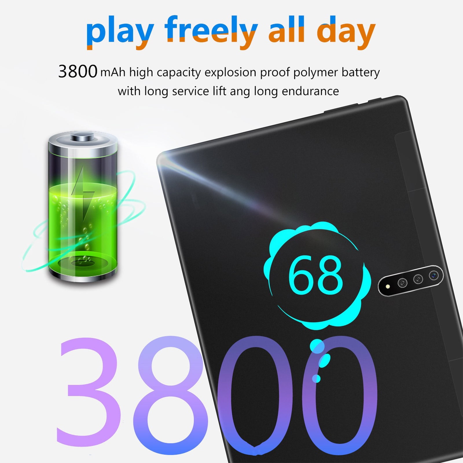 Kids tablet under $100, InsCrazy 10.1 Inch Tablet Android Quad-core 2+16G Front and Rear Double Camera Support Double Card Learning Game Business Foreign Trade Tablet