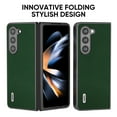 thumbnail image 2 of SaniMore for Samsung Galaxy Z Fold 4 (7.6" 2021) Case, Weai-resistant Durable PU Leather Skin Shockproof Drop Resistant Anti-scratch PC Backplane Slim Lightweight Cover, Green, 2 of 5