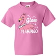 thumbnail image 3 of Inktastic Glam Pink Flamingo with Pearls Youth T-Shirt, 3 of 5