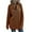 Brown, variant on XFLWAM Women's Long Sleeve Cowl Neck Sweater Pullover Turtleneck Casual Loose Tunic Tops Black XL