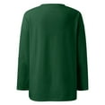 thumbnail image 5 of Fiaer Women T Shirts Loose Fit Long Sleeve Tshirts Crew Neck Plus Size Casual Comfort Drop Shoulder Fall Tops Green M, 5 of 5