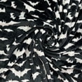 thumbnail image 6 of Serafina Home Haunted Halloween Fleece Throw Blanket: Halloween Silver Night Bats on Black Design on Soft Velvet Fleece Throw Blanket 50" x 70", 6 of 8