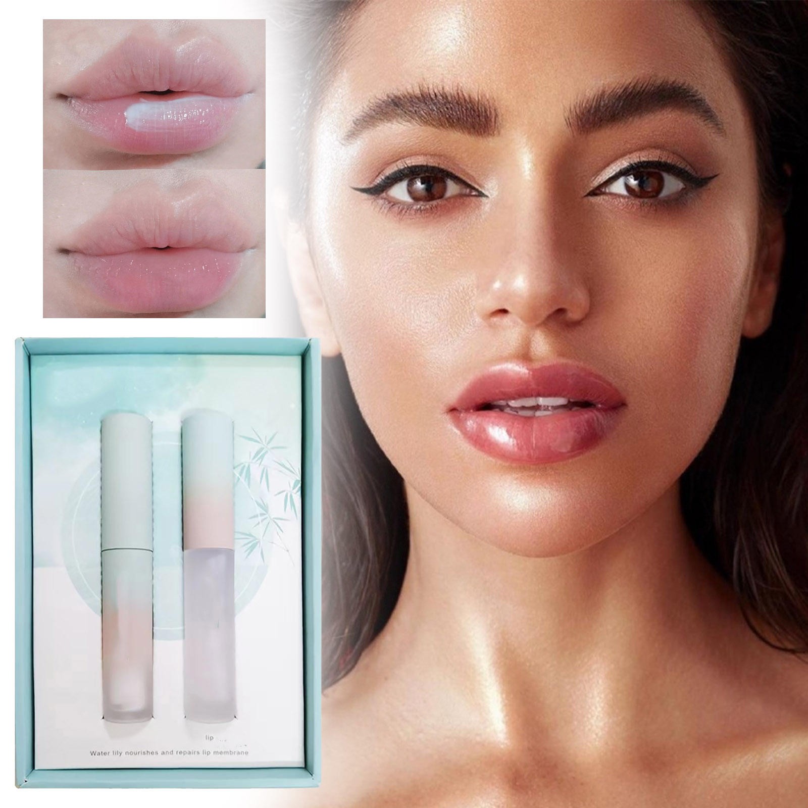 Mishuowoti MAKEUP Gloss Hydrating Lip Gloss With Liquid Lipstick Nudes