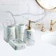 thumbnail image 3 of Juego de taza para cepillo de dientes, juego de baño de cuatro piezas, colección de patrones de vasos, cinco piezas Blanco 4 piezas, 3 of 8