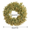 thumbnail image 6 of Januofit 26'' Large Fall Wreath for Front Door, Porch, Window- Artificial Boxwood Leaves Outdoor Autumn Wreath for Home, Farmhouse Wall Thanksgiving Day Harvest Festival Decor, 6 of 6