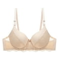 thumbnail image 2 of Fouhkni Womens Lace Underwire Bra Padded Push up Bras Underwear Full Coverage Comfortable Everyday Bra, 2 of 7