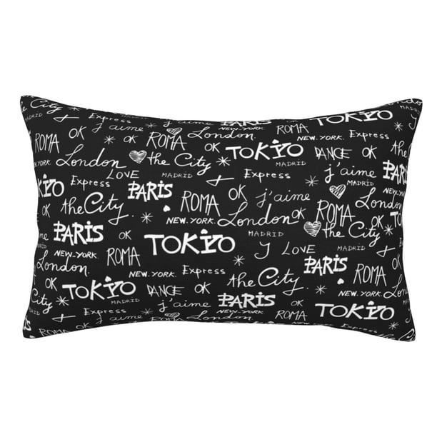 Balery Travel The World Funda de Cojín Estampada, Regalos para Mujeres, Regalos de Amor para Ella, Regalos para Novia o Esposa, Funda de Almohada-14"x20"