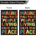thumbnail image 6 of Inspirational Peace Quote Garden Flag 12x18 Inch Double Sided Burlap Floral Yard Flag for Outdoor House Decor, Flag Only, 6 of 6