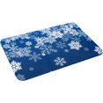 thumbnail image 4 of Bath Mat for Bathroom Snowflake Blue Winter Christmas Rugs Shower Mats Memory Foam Rug Non Slip Floor Small Carpet Soft Light Absorbent Washable for Home Hotel Decor 15.7 X 23.6 inch, 4 of 6