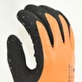 thumbnail image 3 of G & F Products Waterproof Winter Work Gloves, Double Latex Coated, Thermal Insulated 15-Gauge Nylon Shell, Cold Weather Freezer & Outdoor Grip Gloves for Men, Orange, Medium, 1 Pair, 3 of 12
