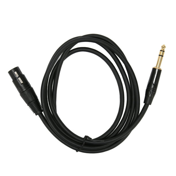 Cable XLR hembra a TRS de 1/4" Cable de interconexión balanceado de alta resistencia XLR de 3 pines hembra a conector estéreo TRS de 1/4" y 6,35 mm de 3,0 m/9,8 pies