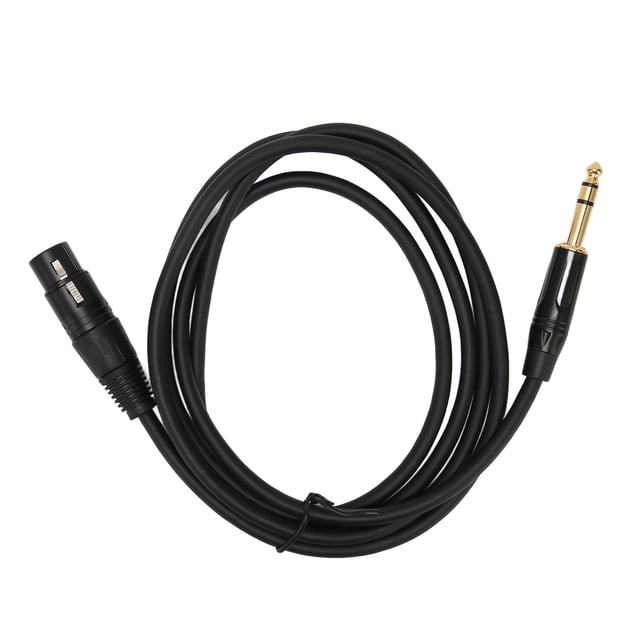 Cable XLR hembra a TRS de 1/4" Cable de interconexión balanceado de alta resistencia XLR de 3 pines hembra a conector estéreo TRS de 1/4" y 6,35 mm de 3,0 m/9,8 pies