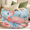Multicolor 4, variant on Jiaoprinted Mexico Bird Floral Large Round Collapsible Storage Basket, 65L Fabric Storage Organizer Bin with Handles for Blankets Linens Clothes, 19.4" x 13.3" Mexican Birds