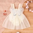 thumbnail image 2 of Valcatch Infant Baby Girl Sleeveless Butterfly Back 3D Butterfly Layers Princess Formal Dresses Outfit Party Romper Dress, 2 of 8