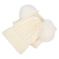 thumbnail image 3 of Niños invierno cálido mantener gorro tejido bufanda niño bebé niña lindo cuello calentador blanco, 3 of 9
