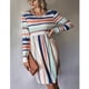 thumbnail image 5 of Women Casual Dress Machine Wash Long Sleeve Crew Neck Dress Comfortable Elegant Style for Indoor and Outdoor ANGGREK Otros, 5 of 7