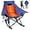 Blue, variant on PNKKODW XL Oversized Heated Rocking Camping Chair, 3 Heat Levels Heated, Cup Holder, 600D Oxford, for Winter Outdoor,Blue(With 20,000mAh Power Bank)