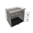 thumbnail image 6 of Abstract Dog Crate Cover, Slanted Art Deco Inspired Pattern of Striped Leafy in Monochrome Style, Easy to Use Pet Kennel Cover Small Dogs Puppies Kittens, 7 Sizes, Dark Grey White, by Ambesonne, 6 of 6