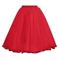 thumbnail image 2 of TaTaai Women's Sweet Fluffy Multi-Layer Tulle Princess Skirt Colorful Elastic Waist Half Skirt For Party Cosplay Holiday Daily Wear Gift, 2 of 7