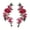 Color:Red, variant on 1 Pair Flower Embroidery Patches Flower Embroidered Applique Patches Sew on Patches for Craft Jeans Clothes Decoration