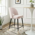 thumbnail image 6 of Modway Rouse Performance Velvet Counter Stool in Pink, 6 of 6