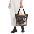 thumbnail image 3 of Uemuo French Bulldog In Sunglasses Print Tote Bags for Women,Large Capacity Corduroy Bag,Reusable Grocery Shoulder Bag,Beach Tote with Zipper Closure, Daily Essentials, 3 of 7