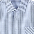 thumbnail image 4 of DPTALR Men's Short Sleeve Cotton Shirts,Gingham Summer Button Down Plaid Shirt,Blue, M, 4 of 6