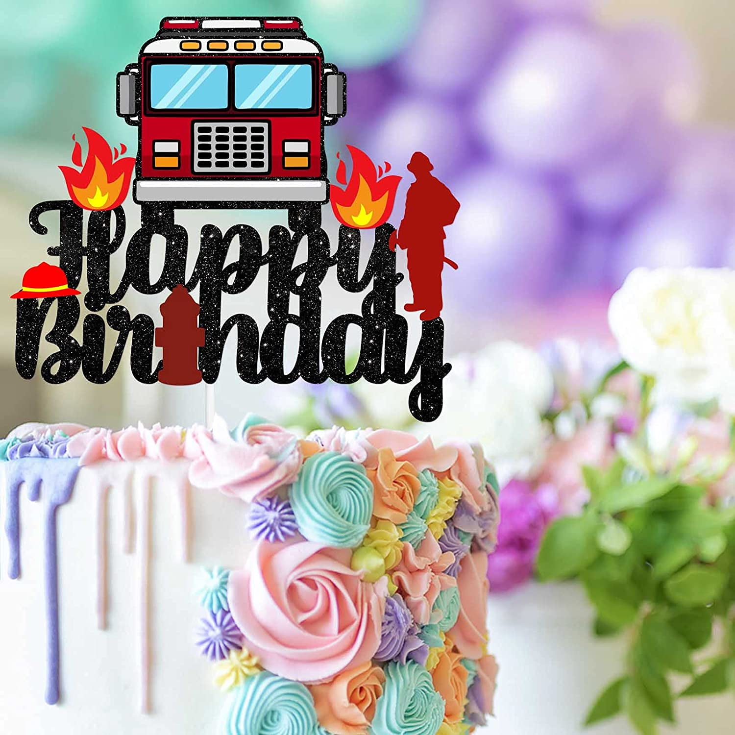 48PCS Practical Cake Decoration Use Toppers Fire Truck Firefighter Theme  Cake Toppers Fruit Picks Cake Decorating Toppers - Walmart.com