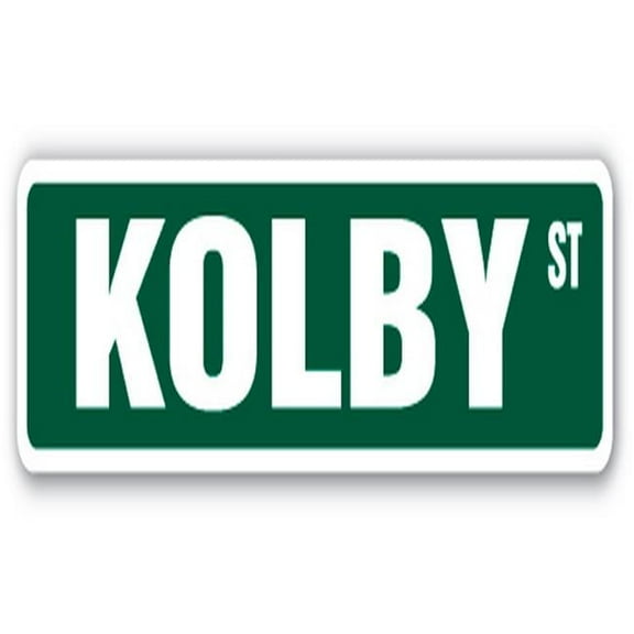 KOLBY Street Sign Childrens Name Room Sign | Indoor/Outdoor |  24" Wide