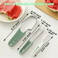 thumbnail image 2 of TETOU 1Pc Watermelon Cutter Slicer, 3-in-1 Watermelon Cutter Slicer Tool, Stainless Steel Watermelon Popsicle Cutter for Kitchen Home - Green, 2 of 6