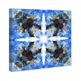 thumbnail image 4 of Wynwood Studio Abstract Modern Canvas Art - Blue And Gold Kaleidoscope, Wall Art for Living Room, Bedroom, and Bathroom, 30 in x 30, Home Decor, 4 of 5