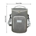 thumbnail image 2 of Round Portable Insulated Lunch Box Bag, Handheld Bento Bag with Shoulder Strap, Water-proof Reusable Ice Bag Insulated Bucket Storage Bag for Office,Outdoor(Large, Gray), 2 of 5