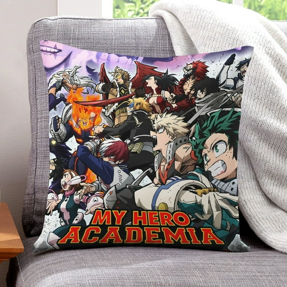 YOUYONGZHI My Hero Academia-2-themed plush velvet Pillow Cover Case Gifts Pillowcase Home Decorative Throw Cushion Birthday Present Fans Lover