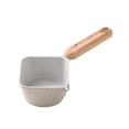 thumbnail image 4 of Calentador de mantequilla, calentador de café y leche con tapa en V, sartén para salsas y condimentos, derretimiento de aceite Blanco, 4 of 9