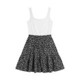 thumbnail image 4 of Arlun Floral Ruffle Short Skirts for Women 2026 Spring Summer Fashion Beach Vacation Mini Skirt Elastic High Waisted Loose Fit Stylish Pleated Skirts Black M, 4 of 4