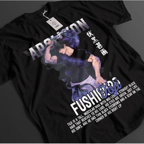 RARE Jujutsu Kaisen Shirt Toji Fushiguro T-Shirt Gojo Tshirt Sukuna Anime Unisex Tee