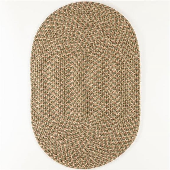 Rhody Rug CD66R048X072 4 x 6 ft. Camden Basil Tweed Oval Rug